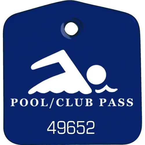Recreational Pool And Club Pass Blue - pack of 100 Recreational Pool And Club Pass Blue - pack of 100