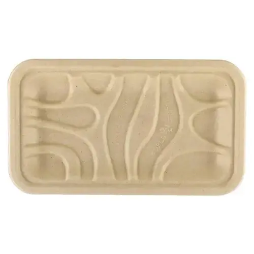 Fiber Trays,pla Lined,pfas Free,8.3x4.9x0.7,natural - pack of 500 Fiber Trays,pla Lined,pfas Free,8.3x4.9x0.7,natural - pack of 500