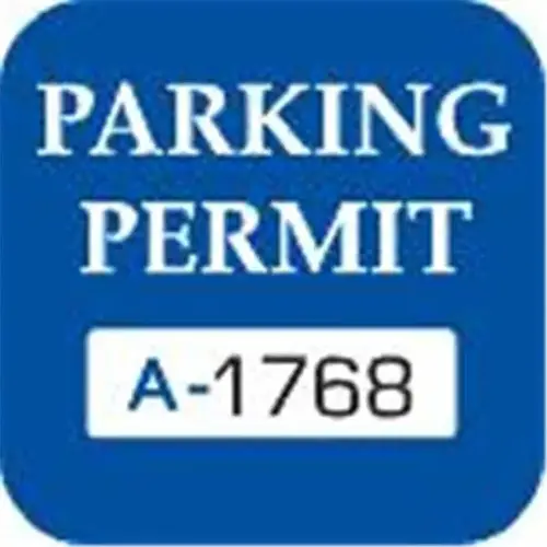 Parking Permit Static Cling, Blue, 1-3/4 X 1-3/4 - pack of 100 Parking Permit Static Cling, Blue, 1-3/4 X 1-3/4 - pack of 100