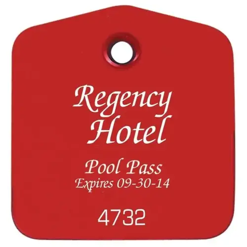 1-3/4 X 1-7/8 In. Pool Pass Tag (Red) - pack of 100 1-3/4 X 1-7/8 In. Pool Pass Tag (Red) - pack of 100