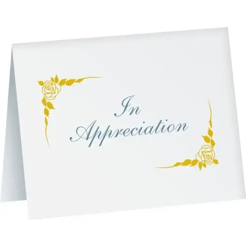 In Appreciation Cards W/ Floral Design - pack of 50 In Appreciation Cards W/ Floral Design - pack of 50