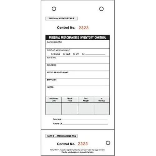 Inventory Control Tag - pack of 250 Inventory Control Tag - pack of 250