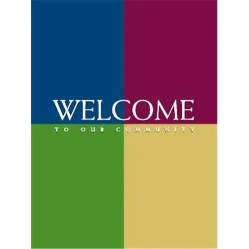 Personalized Welcome Folders, Four Square Design - pack of 100 Personalized Welcome Folders, Four Square Design - pack of 100
