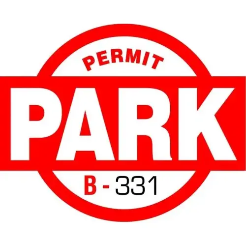 Parking Permit Window Stickers Banner, Red, 2-1/2 X - pack of 100 Parking Permit Window Stickers Banner, Red, 2-1/2 X - pack of 100