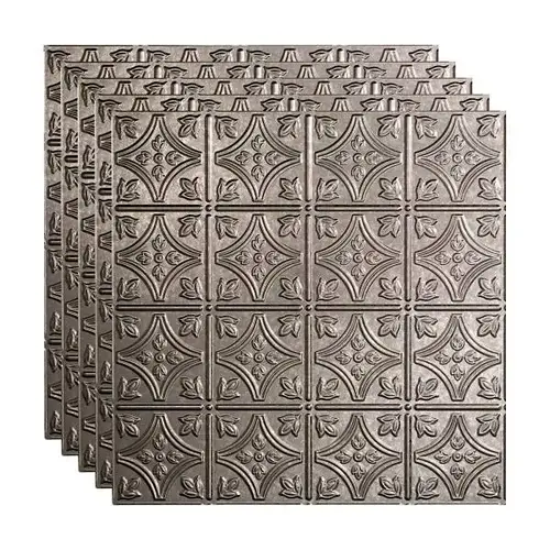 2 ftX2 ft Traditional #1 Lay Ceiling Panel, Galvanized Steel - pack of 5 2 ftX2 ft Traditional #1 Lay Ceiling Panel, Galvanized Steel - pack of 5