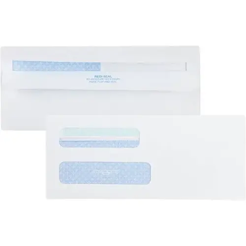 #8 5/8 Envelope Double Left Window Self-Seal White - pack of 500 #8 5/8 Envelope Double Left Window Self-Seal White - pack of 500