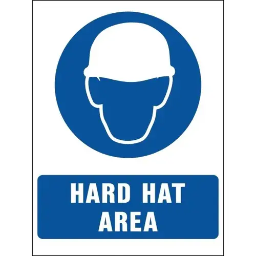 "Hard Hat Area" Sign, Polystyrene, 24 X 18" - pack of 5 "Hard Hat Area" Sign, Polystyrene, 24 X 18" - pack of 5