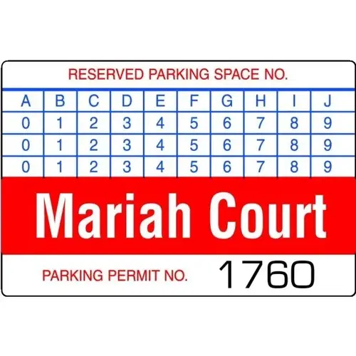 Parking Permit Bumper Stickers, Custom, 3 X 2 - pack of 100 Parking Permit Bumper Stickers, Custom, 3 X 2 - pack of 100