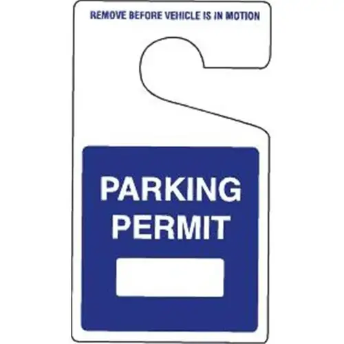 Large Write-On Parking Permit Tags, Non-Reflective, Blue - pack of 100 Large Write-On Parking Permit Tags, Non-Reflective, Blue - pack of 100