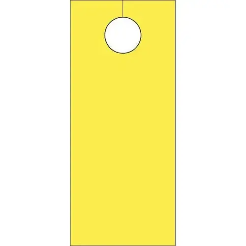 Blank Door Knob Cards Yellow - pack of 100 Blank Door Knob Cards Yellow - pack of 100