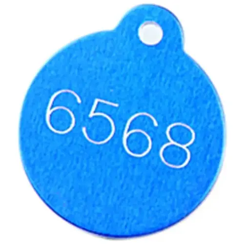 1.25 In Blue Round Pet Permit Tag - pack of 100 1.25 In Blue Round Pet Permit Tag - pack of 100