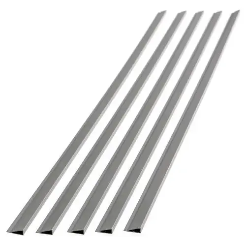 47" Vinyl Large Profile J Trim, Argent Silver - pack of 5 47" Vinyl Large Profile J Trim, Argent Silver - pack of 5