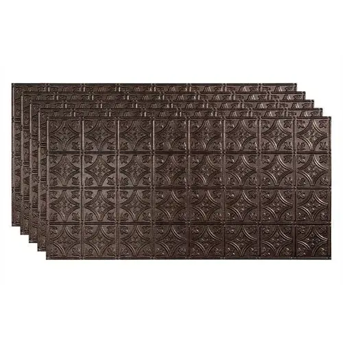 2 ftX4 ft Traditional #1 Glue Up Ceiling Panel, Smoked Pewter - pack of 5 2 ftX4 ft Traditional #1 Glue Up Ceiling Panel, Smoked Pewter - pack of 5
