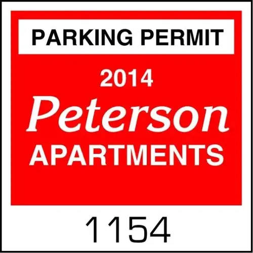 Custom Static Cling Parking Permit, 2" X 2" - pack of 100 Custom Static Cling Parking Permit, 2" X 2" - pack of 100