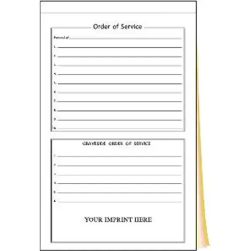 Order Of Service Qua - pack of 100 Order Of Service Qua - pack of 100