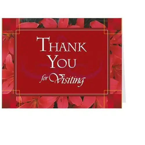 Customizable Thanks For Visiting Cards - pack of 50 Customizable Thanks For Visiting Cards - pack of 50
