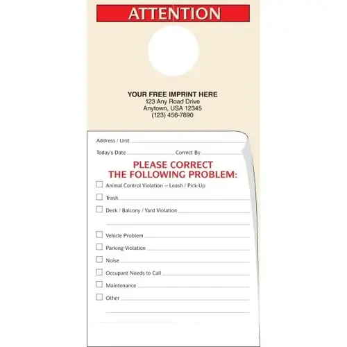 Rules Violation Warning Tags, Please Correct - pack of 100 Rules Violation Warning Tags, Please Correct - pack of 100