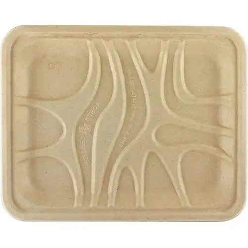 Fiber Tray, Pla Lined, Pfas Free, 9.1x7.1x0.7, Natural - pack of 500 Fiber Tray, Pla Lined, Pfas Free, 9.1x7.1x0.7, Natural - pack of 500
