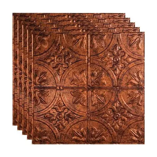 2 ftX2 ft Traditional #2 Lay Ceiling Panel, Moonstone Copper - pack of 5 2 ftX2 ft Traditional #2 Lay Ceiling Panel, Moonstone Copper - pack of 5