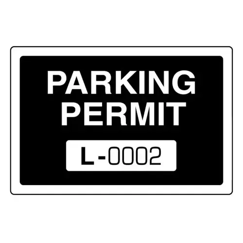 Parking Permit Bumper Stickers, Black, 3 X 2 - pack of 100 Parking Permit Bumper Stickers, Black, 3 X 2 - pack of 100