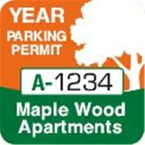 Custom Parking Permit Bumper Stickers, Square, 1-3/4 X 1-3/ - pack of 100 Custom Parking Permit Bumper Stickers, Square, 1-3/4 X 1-3/ - pack of 100