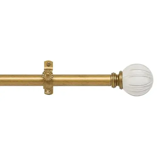 Buono Ii Decorative Rod And Finial Emma 28 To 48" Antique Gold - pack of 6 Buono Ii Decorative Rod And Finial Emma 28 To 48" Antique Gold - pack of 6