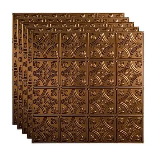 2 ftX2 ft Traditional #1 Lay Ceiling Panel, Oil Rubbed Bronze - pack of 5 2 ftX2 ft Traditional #1 Lay Ceiling Panel, Oil Rubbed Bronze - pack of 5