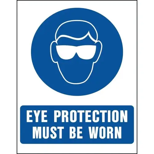 "Eye Protection" Sign, Plastic, 16 X 20" - pack of 5 "Eye Protection" Sign, Plastic, 16 X 20" - pack of 5