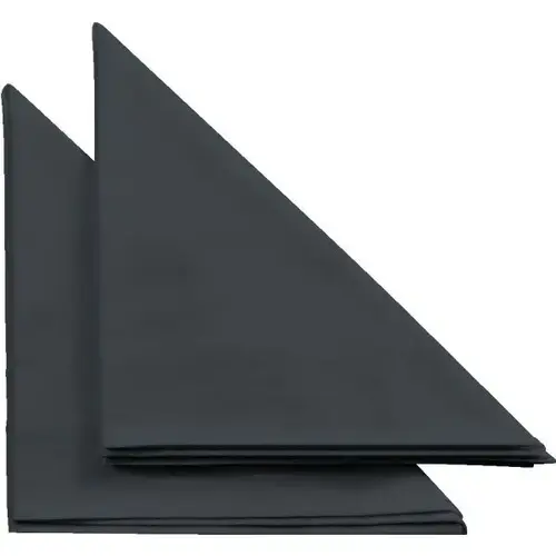Napkin, Spun Polyester, 20x20, Black - pack of 120 Napkin, Spun Polyester, 20x20, Black - pack of 120