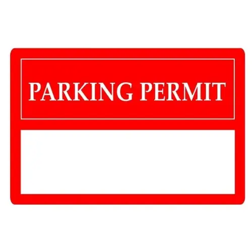 Parking Permit Window Stickers, Red, 3 X - pack of 100 Parking Permit Window Stickers, Red, 3 X - pack of 100