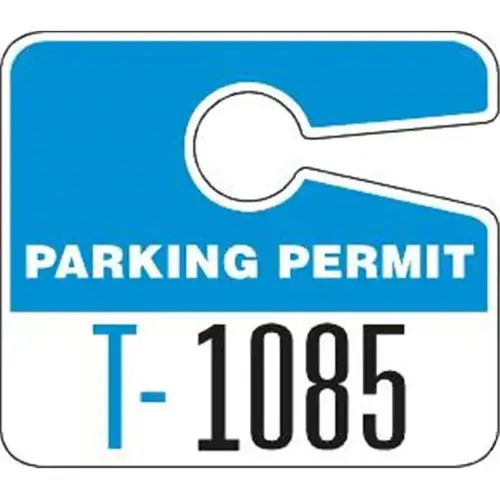 Plastic Parking Permit Tags, With Jumbo 1 Numbers, Light Blue - pack of 100 Plastic Parking Permit Tags, With Jumbo 1 Numbers, Light Blue - pack of 100