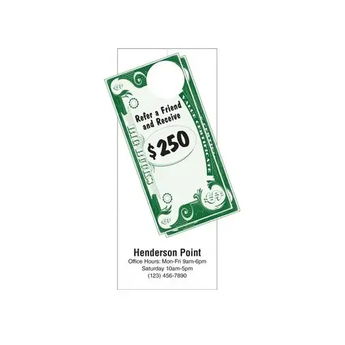 Refer A Friend Door Hanger, 1-Sided - pack of 50 Refer A Friend Door Hanger, 1-Sided - pack of 50