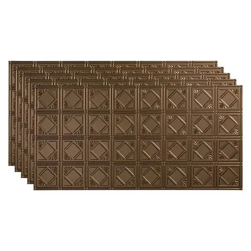 2 ftX4 ft Traditional #4 Glue Up Ceiling Panel, Argent Bronze - pack of 5 2 ftX4 ft Traditional #4 Glue Up Ceiling Panel, Argent Bronze - pack of 5