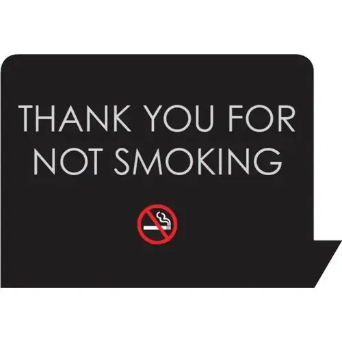 Thank You For Not Smoking Contemporary Black Easel - pack of 50 Thank You For Not Smoking Contemporary Black Easel - pack of 50