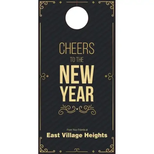 Holiday Door Tag- New Year Design - pack of 50 Holiday Door Tag- New Year Design - pack of 50