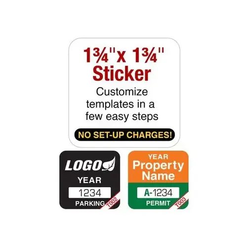 Hd Supply 266722 Custom Window Parking Permit, 1-3/4