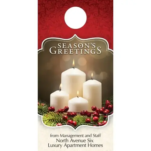 Holiday Door Tag, "warm Glow" Design - pack of 50 Holiday Door Tag, "warm Glow" Design - pack of 50