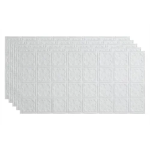 2 ftX4 ft Traditional #10 Glue Up Ceiling Panel, Matte White - pack of 5 2 ftX4 ft Traditional #10 Glue Up Ceiling Panel, Matte White - pack of 5