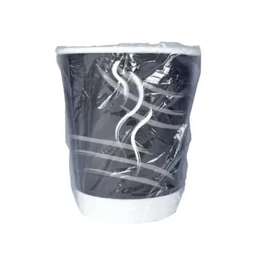 Wrapped Double Wall Black Cup 9 Ounce - pack of 900 Wrapped Double Wall Black Cup 9 Ounce - pack of 900