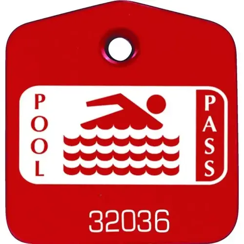 Recreational Pool Pass Red - pack of 100 Recreational Pool Pass Red - pack of 100