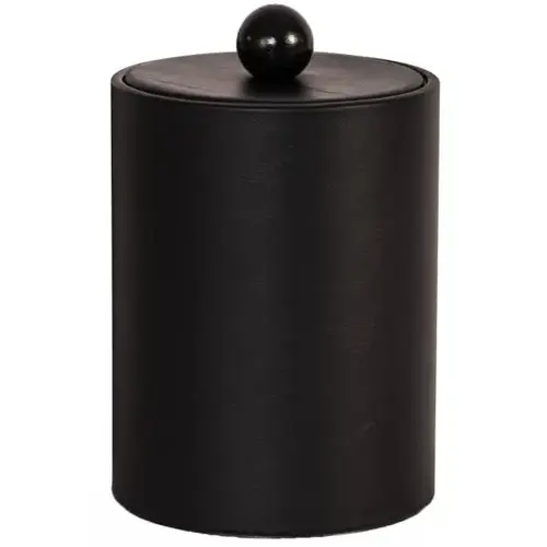 2-Quart Round Tall Leatherette Ice Bucket With Insulating Liner, Monterey Black - pack of 12 2-Quart Round Tall Leatherette Ice Bucket With Insulating Liner, Monterey Black - pack of 12