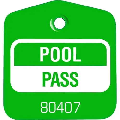 Pool Pass Green - pack of 100 Pool Pass Green - pack of 100