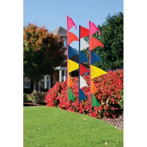 Wiggler With Pennants, Multicolored, 6 ft - pack of 6 Wiggler With Pennants, Multicolored, 6 ft - pack of 6