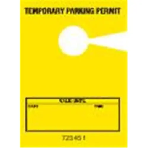Small Temporary Parking Tags, Yellow, 2-3/4" X 3-3/4" - pack of 100 Small Temporary Parking Tags, Yellow, 2-3/4" X 3-3/4" - pack of 100