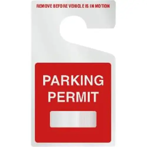 Write-On Plastic Parking Permit Tags, Reflective, Red, Large - pack of 100 Write-On Plastic Parking Permit Tags, Reflective, Red, Large - pack of 100