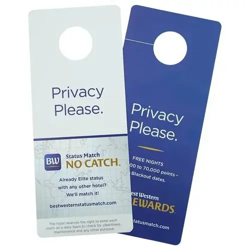 Rewards Hanging Privacy/Service Requested Signage - pack of 100 Rewards Hanging Privacy/Service Requested Signage - pack of 100