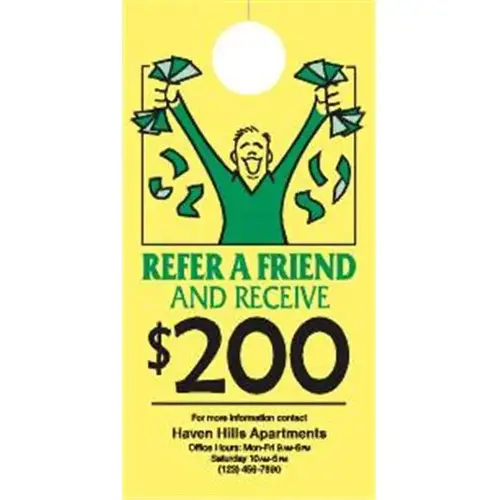 Refer A Friend Door Tags - pack of 50 Refer A Friend Door Tags - pack of 50