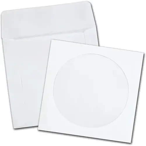 Paper Cd/Dvd Sleeves White - pack of 100 Paper Cd/Dvd Sleeves White - pack of 100