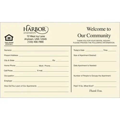 Custom Guest Cards, Ivory - pack of 100 Custom Guest Cards, Ivory - pack of 100
