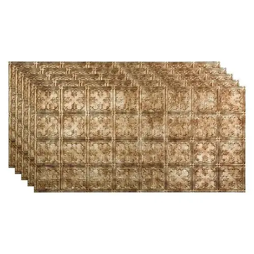2 ftX4 ft Traditional #10 Glue Up Ceiling Panel, Bermuda Bronze - pack of 5 2 ftX4 ft Traditional #10 Glue Up Ceiling Panel, Bermuda Bronze - pack of 5